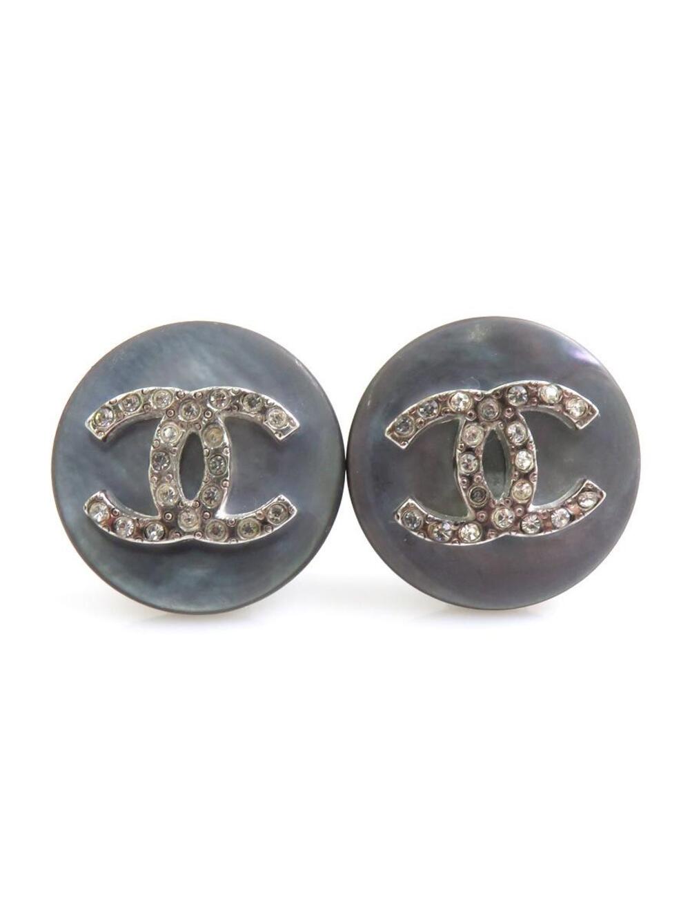 Auth Chanel Vintage Cc Logo Earrings #339537C27B